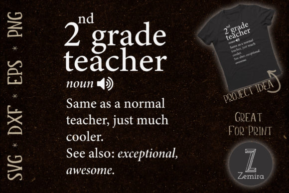 Funny 2nd Grade Teacher Graphics for T-Shirt Designs