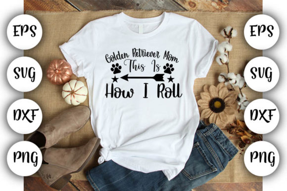 Golden Retriever Mom Graphics for T-Shirt Designs