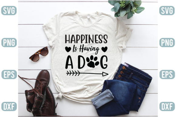 Happiness is Having a Dog: A Joyful Embroidery Design