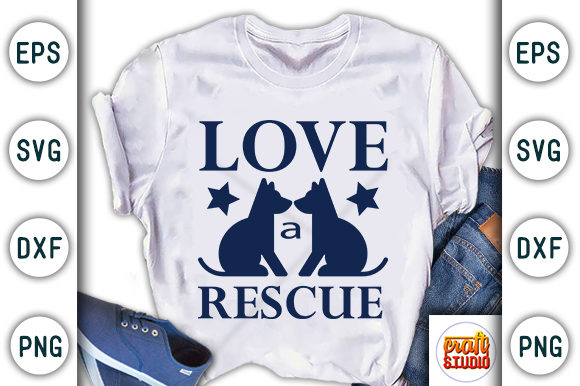 Review: Dog Quote Design, Love Rescue for T-Shirt Designs