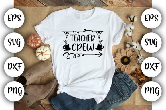 Teacher Design Teacher Crew: A Versatile Graphics Asset for T-Shirt Designs