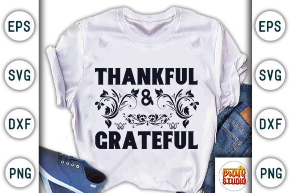 Thankful Grateful: A Versatile Graphics Asset for T-Shirt Designs